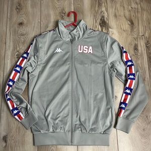 Kappa Track Jacket USA Gray Size XL